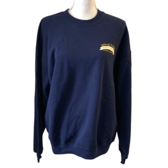 JERZEES long sleeve sweatshirt blue VINTAGE MORSE TIGERS - Picture 1 of 7